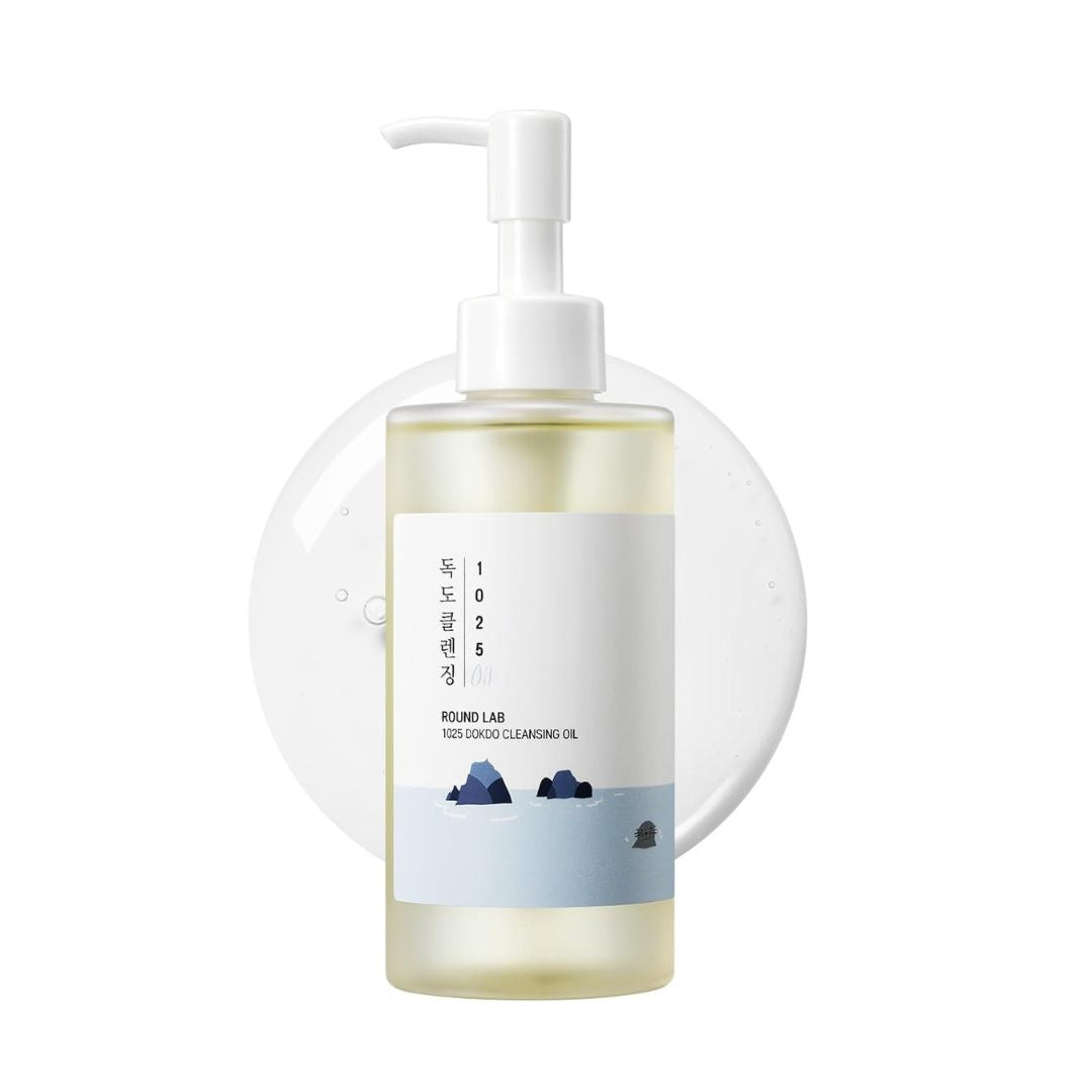 ROUND LAB 1025 Dokdo Cleansing Oil | Fresh and light oil cleanser for all skin types, Amazing blackhead removal, Dissolve impurities and increase moisture retention, Alcohol-Free (6.76fl.oz)