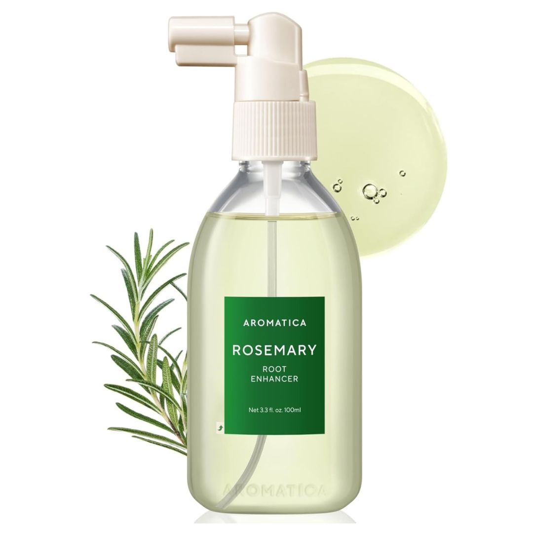 AROMATICA Root Enhancer Rosemary water spray for hair growth – Korean Hair Care Oil for Scalp Detox – Flaky & Itchy & Dry Scalp Treatment – Free from Sulfate, Silicone, and Paraben (3.38oz)