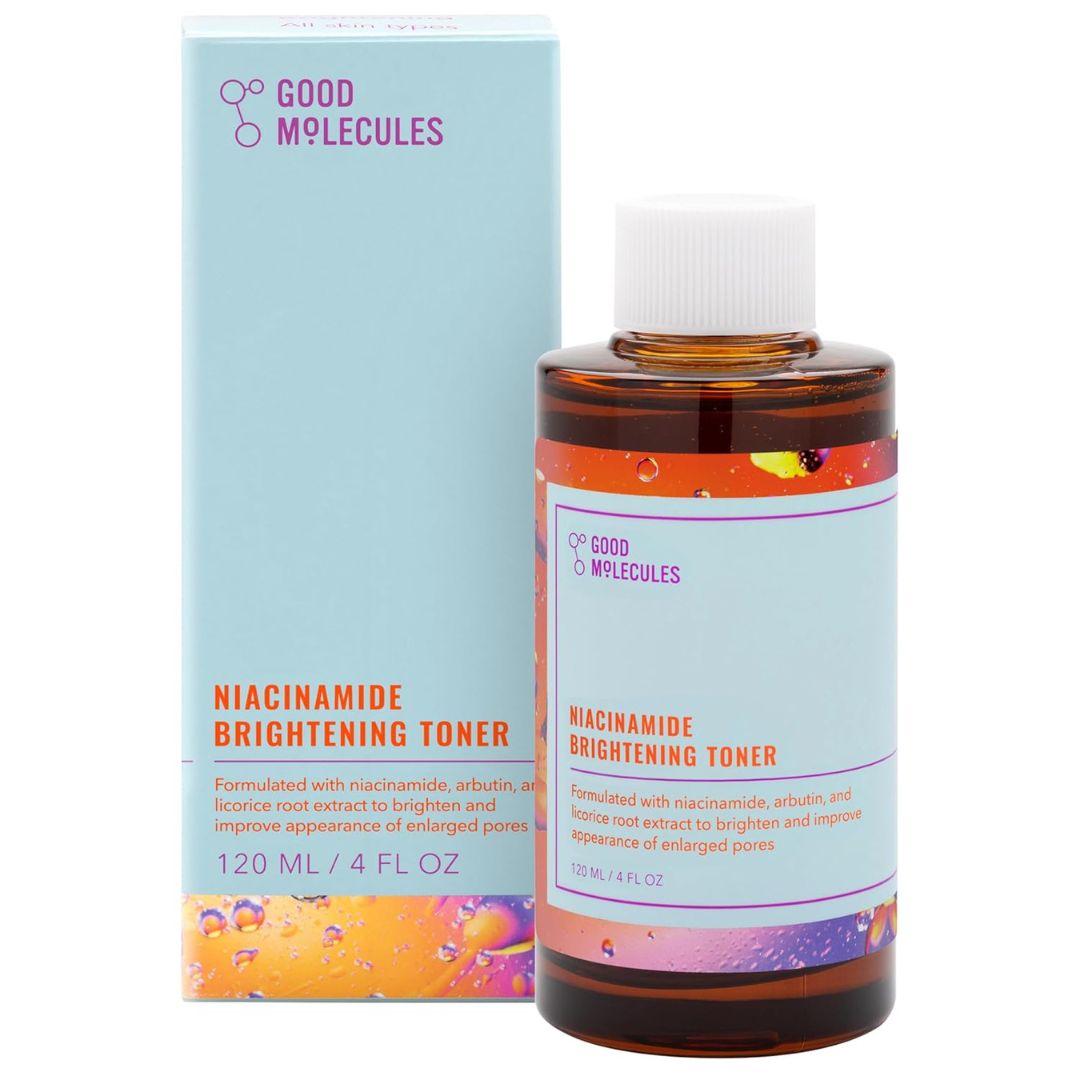 Good Molecules Niacinamide Brightening Toner - Toner for Face with Niacinamide and Arbutin for Skin Tone Balancing- Pore Minimizer, Facial Skin Care