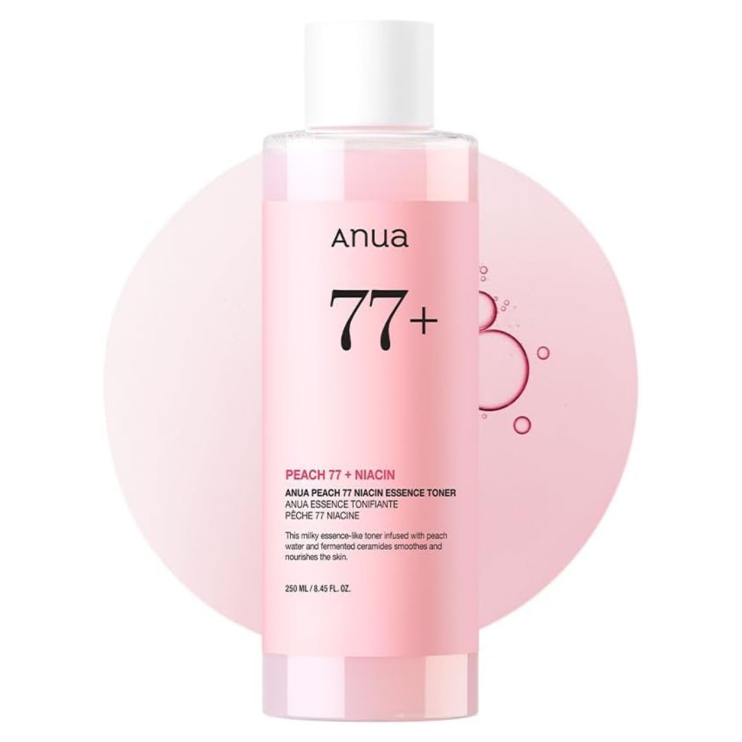 Anua Peach 77 Niacin Essence Toner 250ml / Brightening Toner for Face, Niacinamide, Panthenol, Ceramides, Facial Toner for Glass Skin, Korean Skin Care (8.45 fl.oz.)