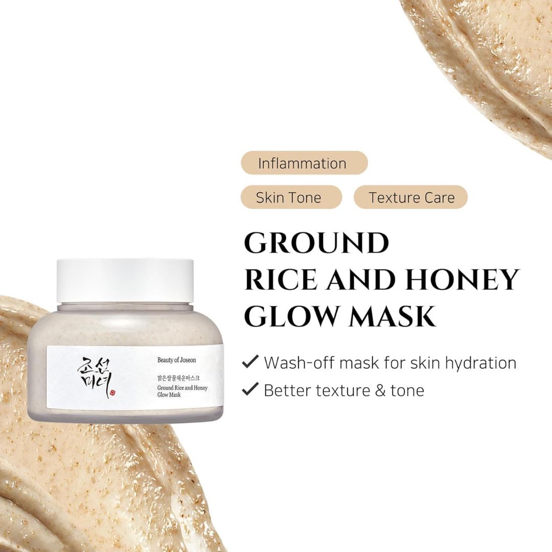 Beauty of Joseon Ground Rice and Honey Glow Mask Pore Sebum Care for Dry Sensitive Skin Korean Skin Care for Men and Women 150ml