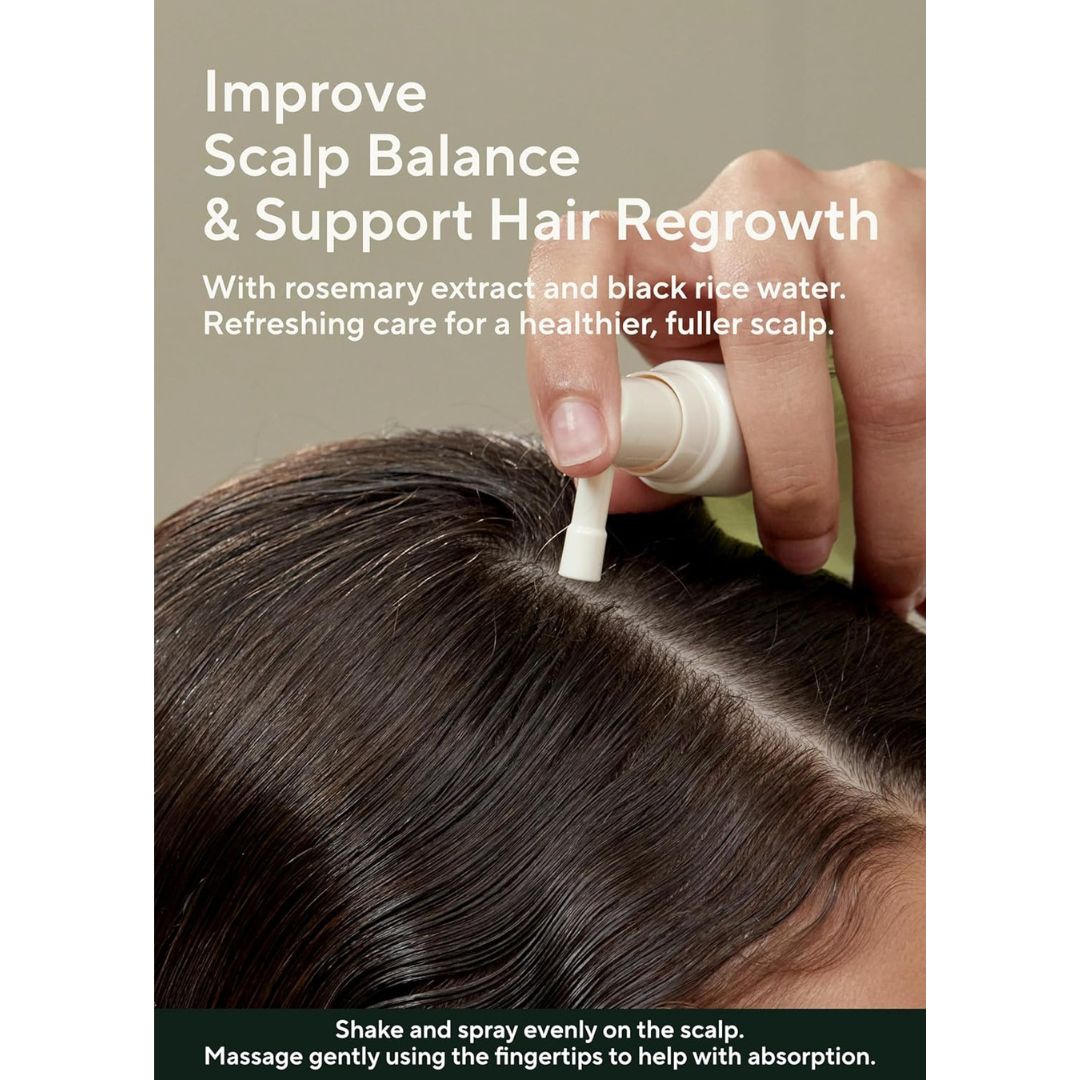AROMATICA Root Enhancer Rosemary water spray for hair growth – Korean Hair Care Oil for Scalp Detox – Flaky & Itchy & Dry Scalp Treatment – Free from Sulfate, Silicone, and Paraben (3.38oz)