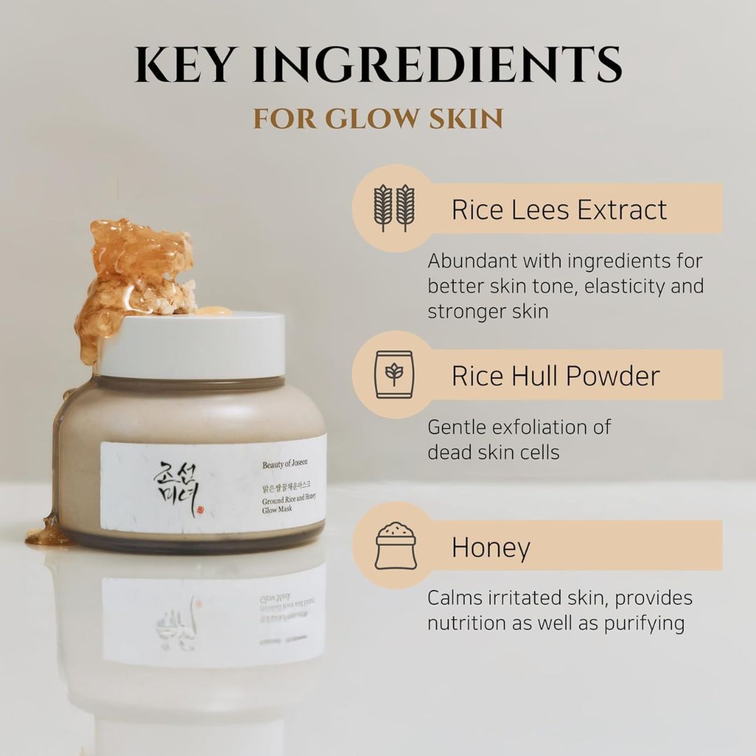 Beauty of Joseon Ground Rice and Honey Glow Mask Pore Sebum Care for Dry Sensitive Skin Korean Skin Care for Men and Women 150ml