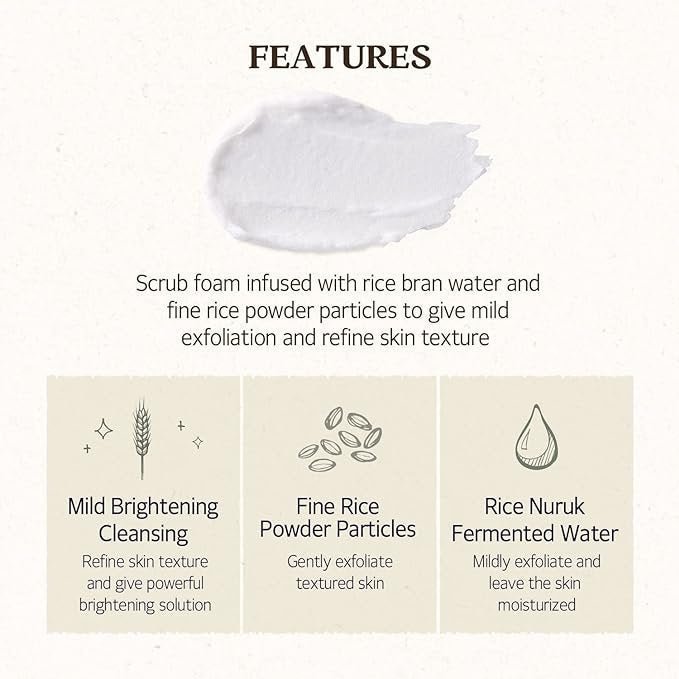 SKINFOOD Rice Daily Scrub Foam 5.07 oz. (150ml)