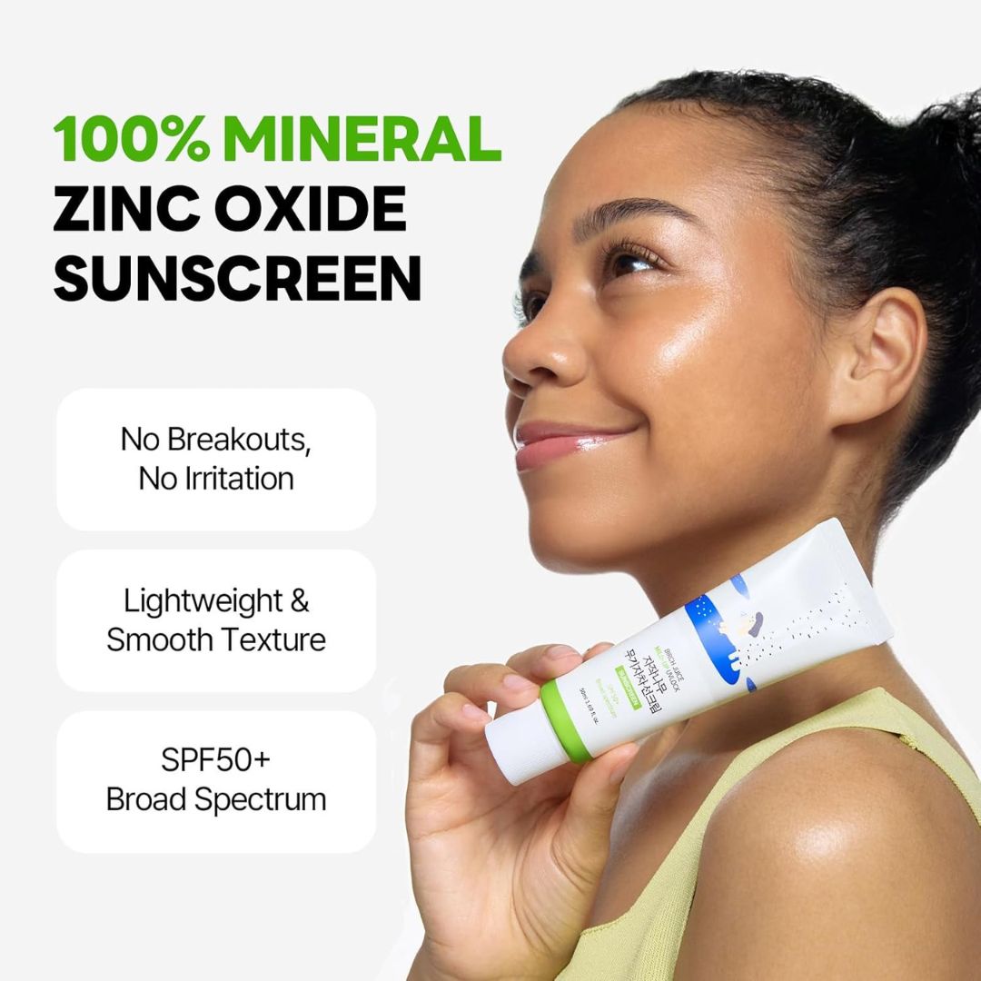 ROUND LAB Birch Juice Moisturizing + Mild-up Sunscreen UV LOCK Set 1.69 Fl Oz SPF 45 broad spectrum, Essence Type Moisturizing sunscreen for Sensitive Skin, Ocean Friendly-Reef Safe, Korean Sunscreen