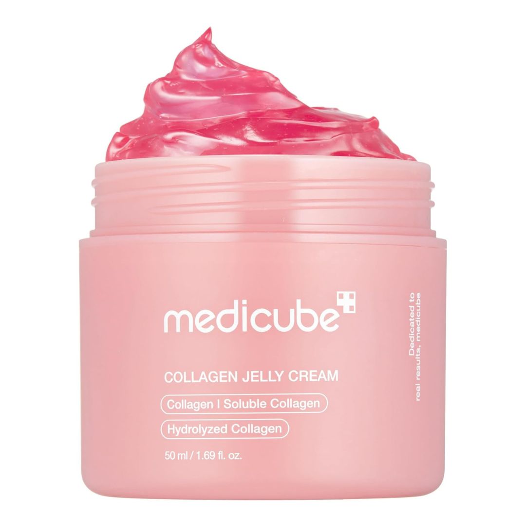 Medicube Collagen Jelly Cream- Niacinamide & Freeze-Dried Hydrolyzed Collagen - Boosts skin's barrier hydration and gives 24h Glow & Lifted Look - Korean skincare (1.69 Fl Oz (Pack of 1))