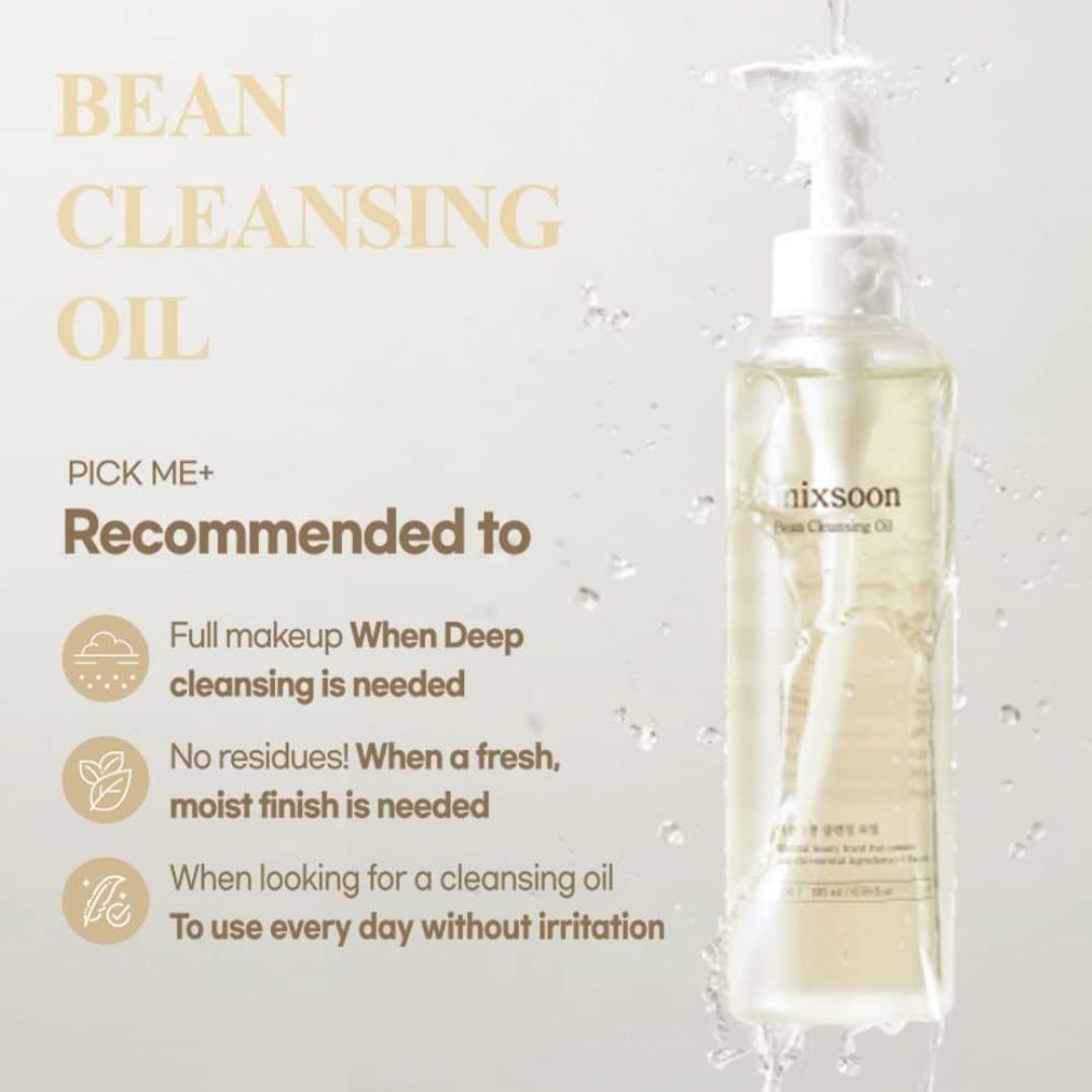 mixsoon Bean Cleansing Oil 6.59 fl oz / 195ml Korea Glass Skin Care