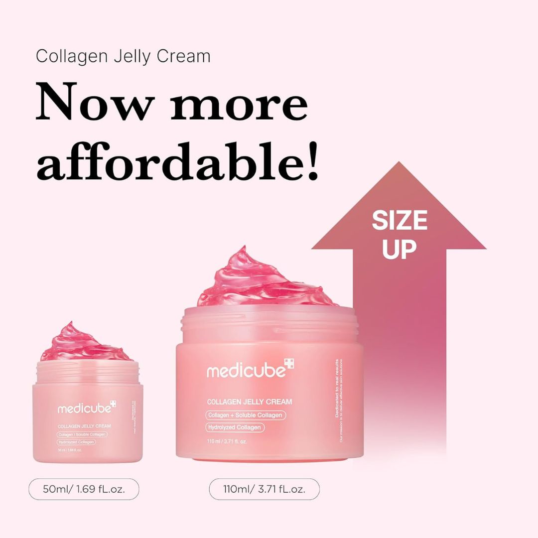 Medicube Collagen Jelly Cream- Niacinamide & Freeze-Dried Hydrolyzed Collagen - Boosts skin's barrier hydration and gives 24h Glow & Lifted Look - Korean skincare (1.69 Fl Oz (Pack of 1))