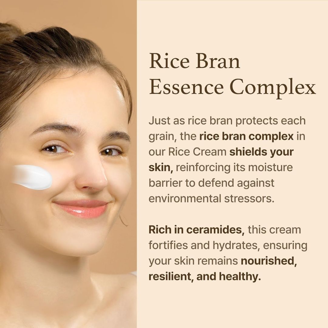I'm from Rice Cream 1.69 Ounce, 41% Rice Bran Essence with Ceramide, Glowing Look, Improves Moisture Skin Barrier, Nourishes Deeply, Soothing to Even Out Skin Tone, Valentine's Gift
