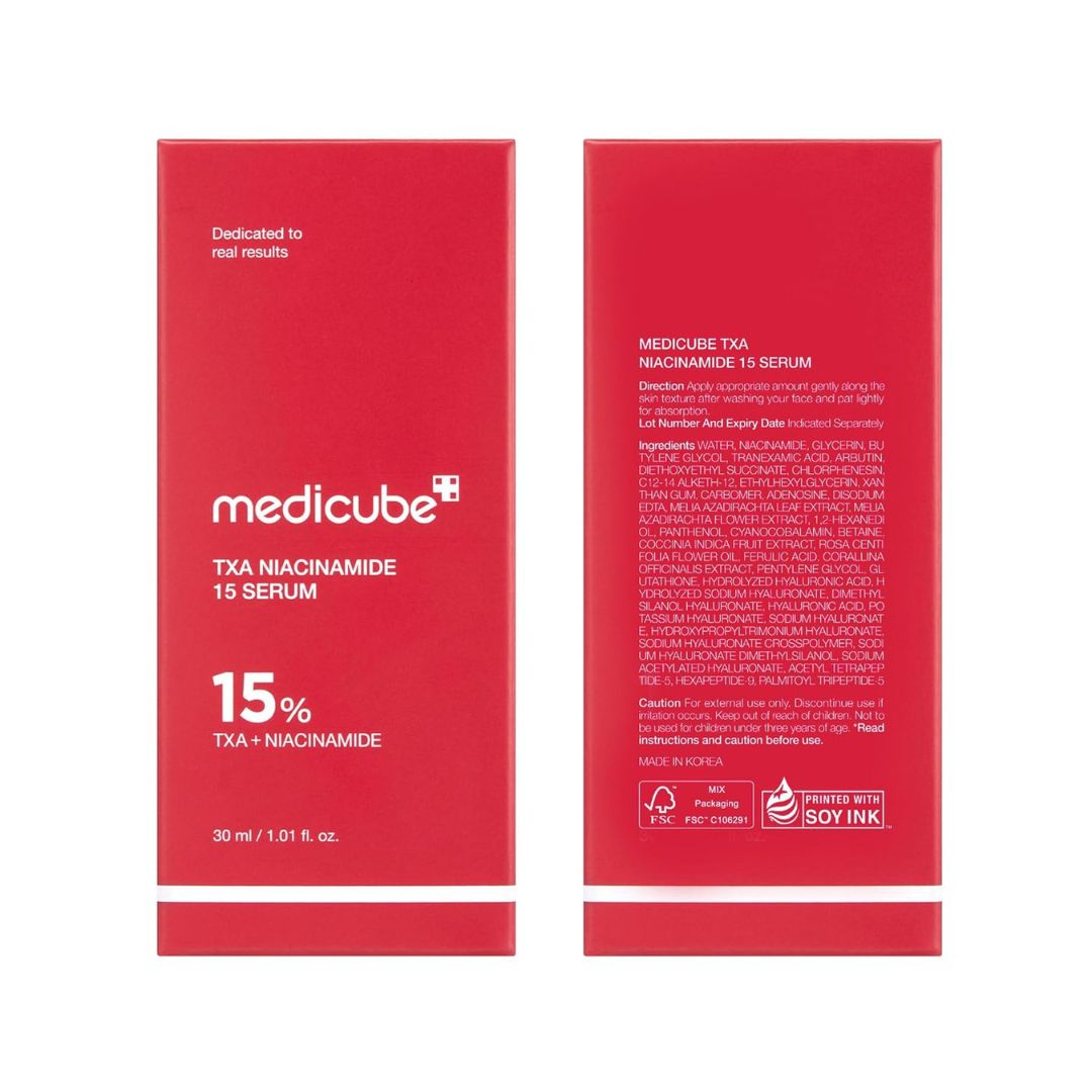 medicube TXA+Niacinamide 15% Glow Facial Serum for After Spot Care | All-in-One Daily Korean Skincare | Uneven Skin Tone, Texture, and Hydration Care | High-Potency Tranexamic Acid 5% | 1.01 fl.oz