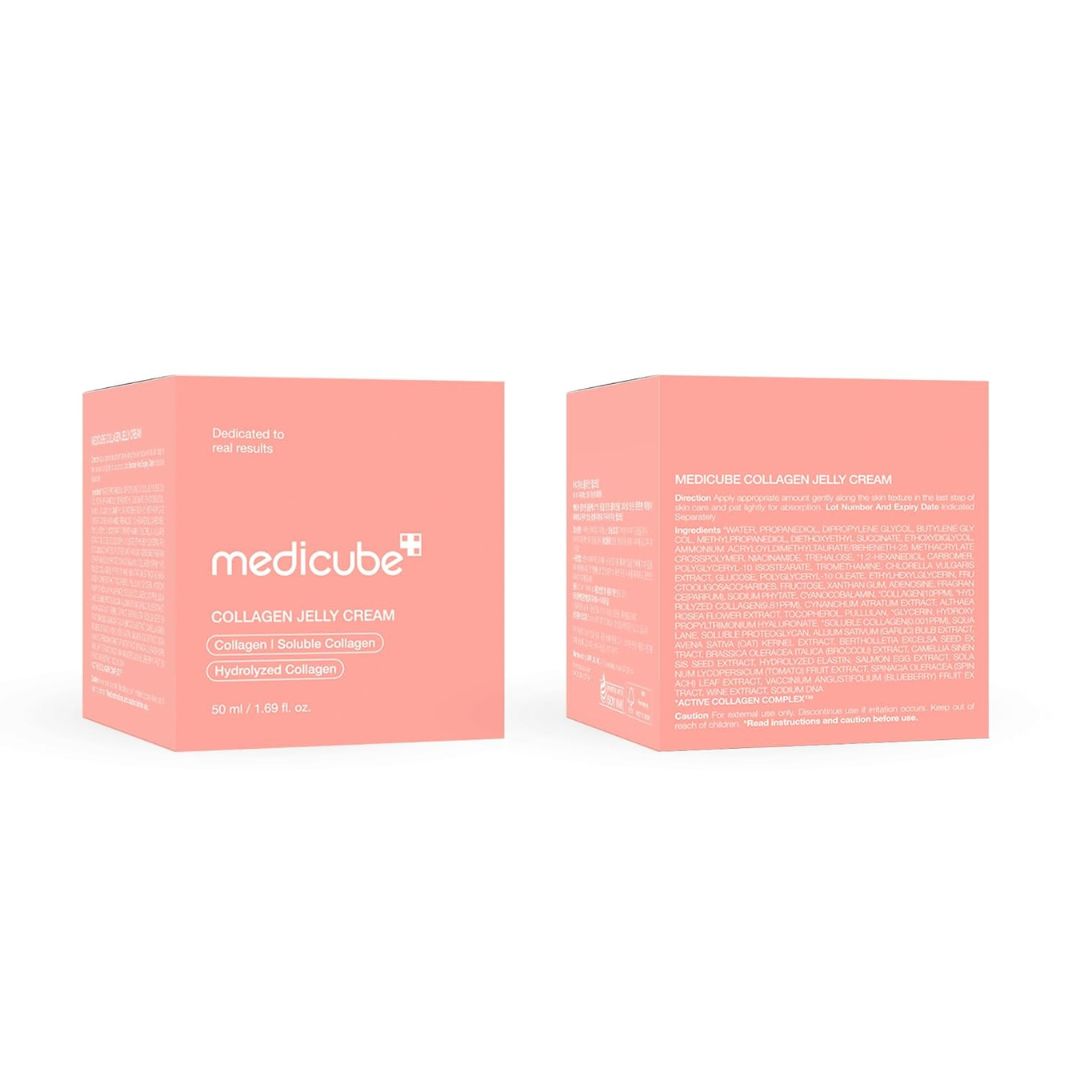 Medicube Collagen Jelly Cream- Niacinamide & Freeze-Dried Hydrolyzed Collagen - Boosts skin's barrier hydration and gives 24h Glow & Lifted Look - Korean skincare (1.69 Fl Oz (Pack of 1))